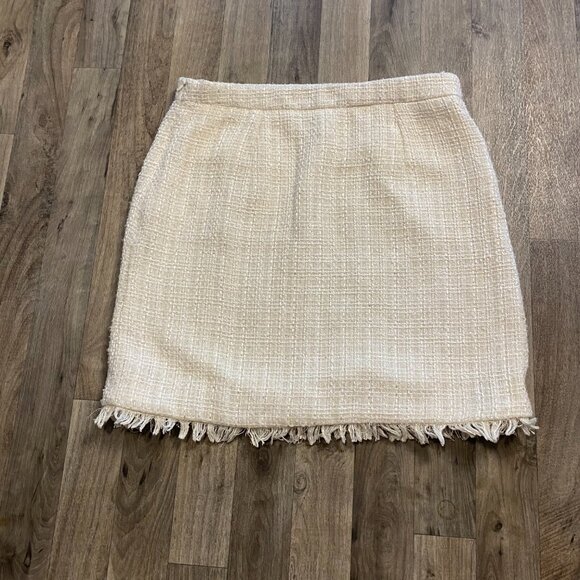 Fresh Twist White Tweed Skirt Size XL - Picture 2 of 7